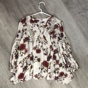 Flowy Free People Floral Tunic